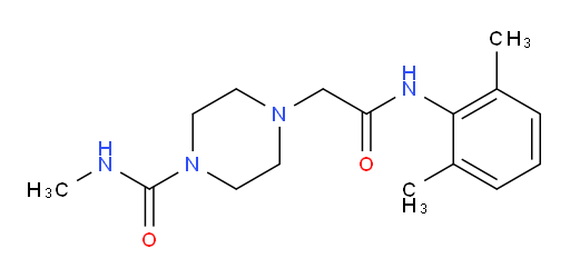 4-(2-((2,6-dimethylphenyl)amino)-2-oxoethyl)-N-methylpiperazine-1-carboxamide