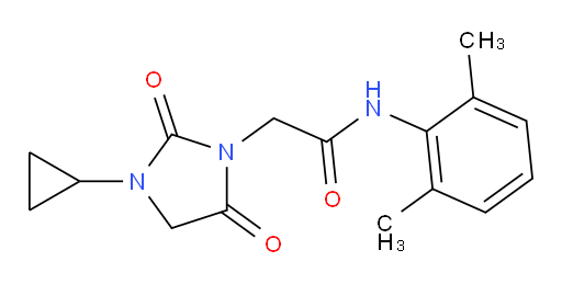 2-(3-cyclopropyl-2,5-dioxoimidazolidin-1-yl)-N-(2,6-dimethylphenyl)acetamide