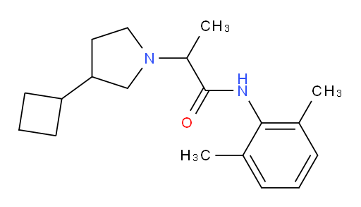 2-(3-cyclobutylpyrrolidin-1-yl)-N-(2,6-dimethylphenyl)propanamide