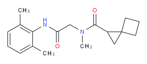 N-(2-((2,6-dimethylphenyl)amino)-2-oxoethyl)-N-methylspiro[2.3]hexane-1-carboxamide