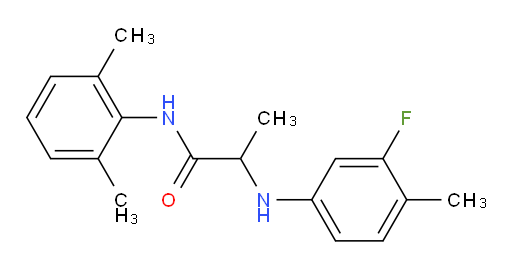 N-(2,6-dimethylphenyl)-2-((3-fluoro-4-methylphenyl)amino)propanamide