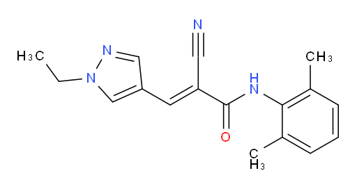 (E)-2-cyano-N-(2,6-dimethylphenyl)-3-(1-ethyl-1H-pyrazol-4-yl)acrylamide
