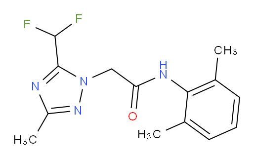 2-(5-(difluoromethyl)-3-methyl-1H-1,2,4-triazol-1-yl)-N-(2,6-dimethylphenyl)acetamide