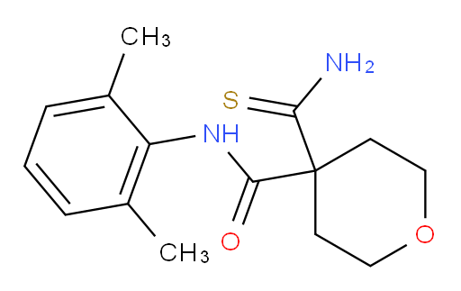4-carbamothioyl-N-(2,6-dimethylphenyl)tetrahydro-2H-pyran-4-carboxamide