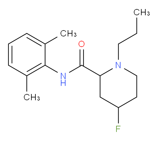 N-(2,6-dimethylphenyl)-4-fluoro-1-propylpiperidine-2-carboxamide