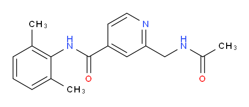 2-(acetamidomethyl)-N-(2,6-dimethylphenyl)isonicotinamide