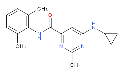 6-(cyclopropylamino)-N-(2,6-dimethylphenyl)-2-methylpyrimidine-4-carboxamide