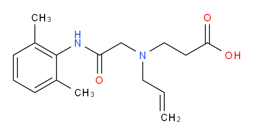 3-(allyl(2-((2,6-dimethylphenyl)amino)-2-oxoethyl)amino)propanoic acid