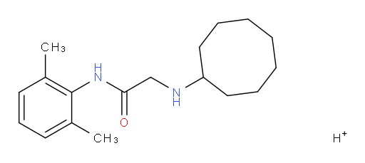 2-(cyclooctylamino)-N-(2,6-dimethylphenyl)acetamide, hydrogen salt
