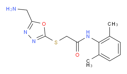 2-((5-(aminomethyl)-1,3,4-oxadiazol-2-yl)thio)-N-(2,6-dimethylphenyl)acetamide