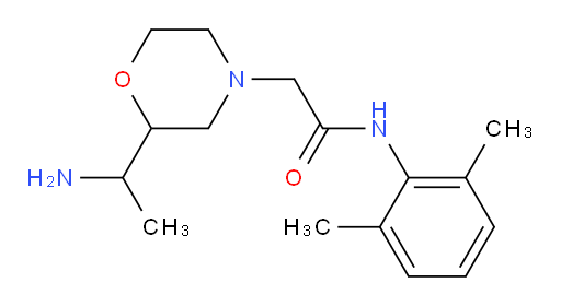 2-(2-(1-aminoethyl)morpholino)-N-(2,6-dimethylphenyl)acetamide