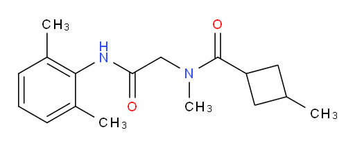 N-(2-((2,6-dimethylphenyl)amino)-2-oxoethyl)-N,3-dimethylcyclobutanecarboxamide