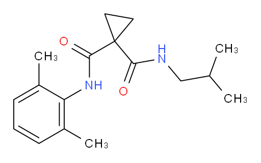 N-(2,6-dimethylphenyl)-N-isobutylcyclopropane-1,1-dicarboxamide
