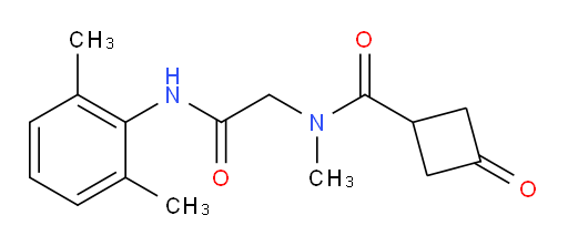 N-(2-((2,6-dimethylphenyl)amino)-2-oxoethyl)-N-methyl-3-oxocyclobutanecarboxamide