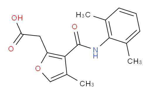 2-(3-((2,6-dimethylphenyl)carbamoyl)-4-methylfuran-2-yl)acetic acid