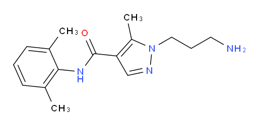 1-(3-aminopropyl)-N-(2,6-dimethylphenyl)-5-methyl-1H-pyrazole-4-carboxamide