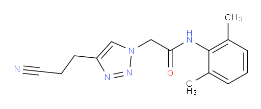 2-(4-(2-cyanoethyl)-1H-1,2,3-triazol-1-yl)-N-(2,6-dimethylphenyl)acetamide