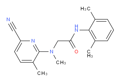 2-((6-cyano-3-methylpyridin-2-yl)(methyl)amino)-N-(2,6-dimethylphenyl)acetamide