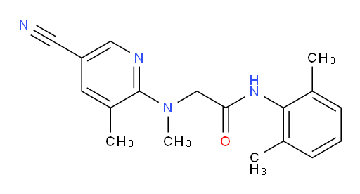 2-((5-cyano-3-methylpyridin-2-yl)(methyl)amino)-N-(2,6-dimethylphenyl)acetamide