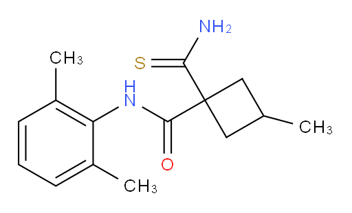 1-carbamothioyl-N-(2,6-dimethylphenyl)-3-methylcyclobutanecarboxamide