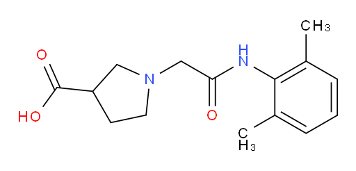 1-(2-((2,6-dimethylphenyl)amino)-2-oxoethyl)pyrrolidine-3-carboxylic acid