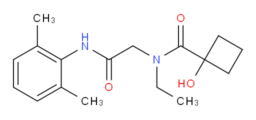 N-(2-((2,6-dimethylphenyl)amino)-2-oxoethyl)-N-ethyl-1-hydroxycyclobutanecarboxamide