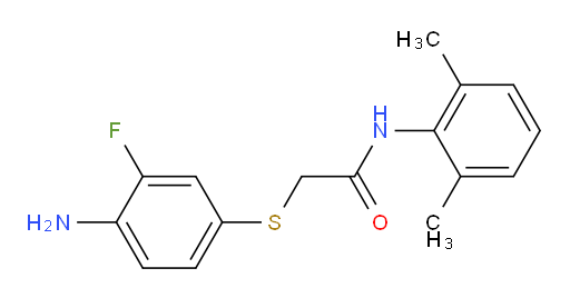 2-((4-amino-3-fluorophenyl)thio)-N-(2,6-dimethylphenyl)acetamide