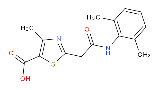 2-(2-((2,6-dimethylphenyl)amino)-2-oxoethyl)-4-methylthiazole-5-carboxylic acid