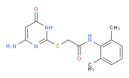 2-((4-amino-6-oxo-1,6-dihydropyrimidin-2-yl)thio)-N-(2,6-dimethylphenyl)acetamide
