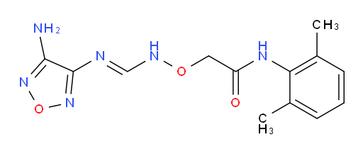 (E)-2-((N'-(4-amino-1,2,5-oxadiazol-3-yl)formimidamido)oxy)-N-(2,6-dimethylphenyl)acetamide