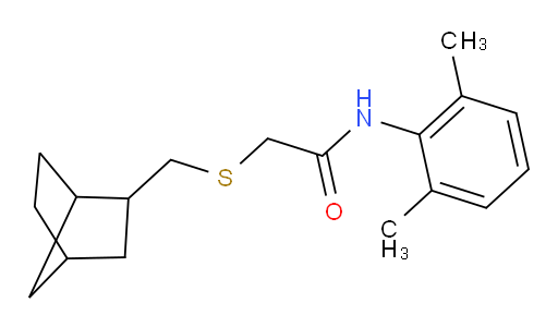 2-((bicyclo[2.2.1]heptan-2-ylmethyl)thio)-N-(2,6-dimethylphenyl)acetamide