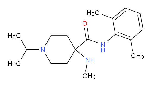 N-(2,6-dimethylphenyl)-1-isopropyl-4-(methylamino)piperidine-4-carboxamide