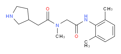 N-(2-((2,6-dimethylphenyl)amino)-2-oxoethyl)-N-methyl-2-(pyrrolidin-3-yl)acetamide
