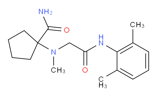 1-((2-((2,6-dimethylphenyl)amino)-2-oxoethyl)(methyl)amino)cyclopentanecarboxamide