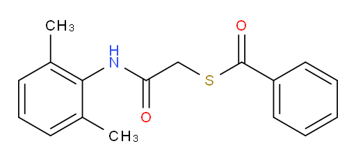 S-(2-((2,6-dimethylphenyl)amino)-2-oxoethyl) benzothioate