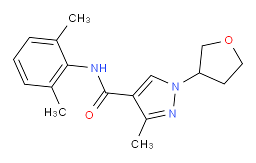 N-(2,6-dimethylphenyl)-3-methyl-1-(tetrahydrofuran-3-yl)-1H-pyrazole-4-carboxamide