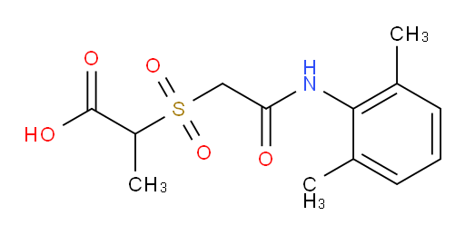 2-((2-((2,6-dimethylphenyl)amino)-2-oxoethyl)sulfonyl)propanoic acid