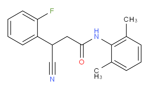 3-cyano-N-(2,6-dimethylphenyl)-3-(2-fluorophenyl)propanamide