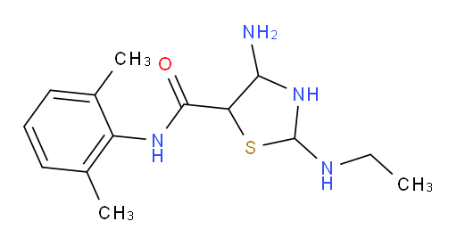 4-amino-N-(2,6-dimethylphenyl)-2-(ethylamino)thiazolidine-5-carboxamide