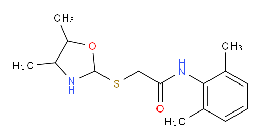 2-((4,5-dimethyloxazolidin-2-yl)thio)-N-(2,6-dimethylphenyl)acetamide