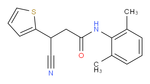 3-cyano-N-(2,6-dimethylphenyl)-3-(thiophen-2-yl)propanamide
