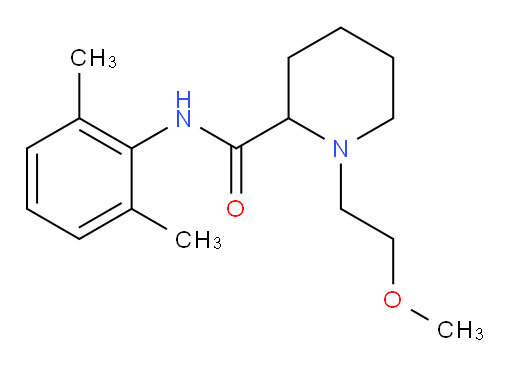 N-(2,6-dimethylphenyl)-1-(2-methoxyethyl)piperidine-2-carboxamide