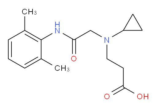 3-(cyclopropyl(2-((2,6-dimethylphenyl)amino)-2-oxoethyl)amino)propanoic acid