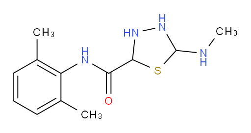 N-(2,6-dimethylphenyl)-5-(methylamino)-1,3,4-thiadiazolidine-2-carboxamide