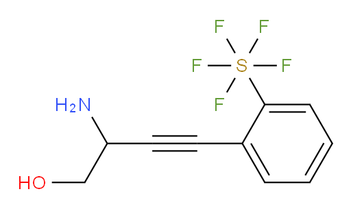 2-amino-4-(2-(pentafluoromercapto)phenyl)but-3-yn-1-ol