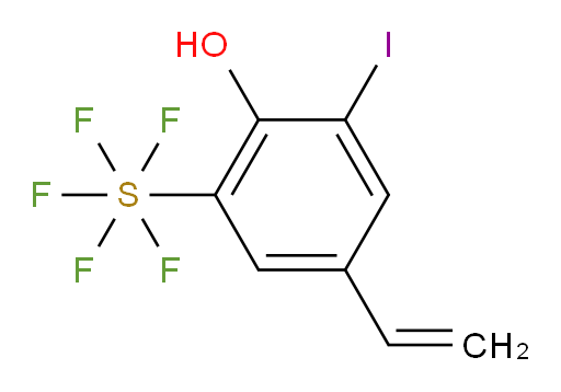 2-iodo-6-(pentafluoromercapto)-4-vinylphenol