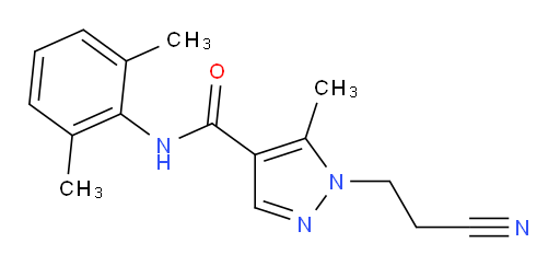 1-(2-cyanoethyl)-N-(2,6-dimethylphenyl)-5-methyl-1H-pyrazole-4-carboxamide
