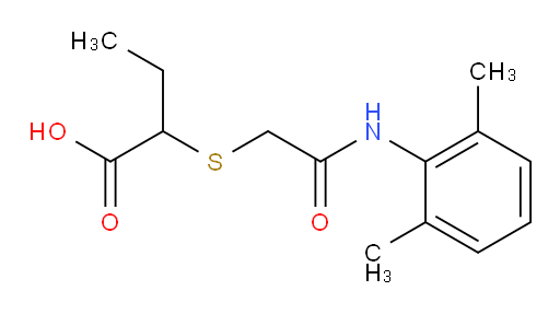2-((2-((2,6-dimethylphenyl)amino)-2-oxoethyl)thio)butanoic acid