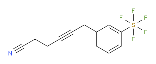 6-(3-(pentafluoromercapto)phenyl)hex-4-ynenitrile