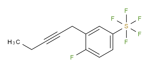 4-fluoro-3-(pent-2-yn-1-yl)(pentafluoromercapto)benzene